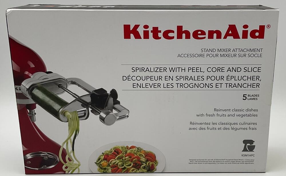 KitchenAid 5-Blade Spiralizer Mixer Attachment with Peel Core & Slice New Sealed
